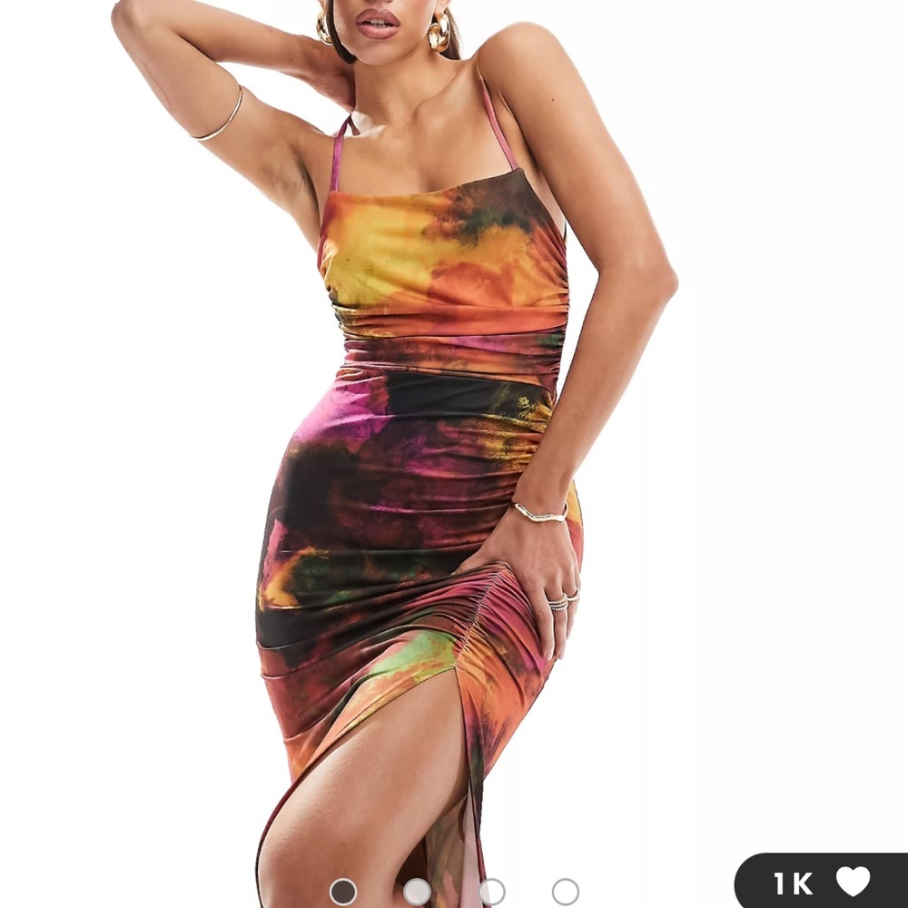 Multicolor Sleeveless Maxi Dress